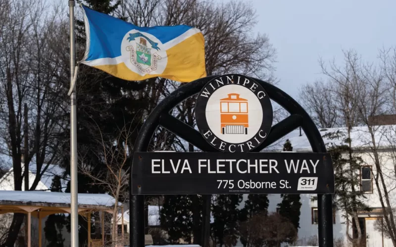 Premium City of Winnipeg Flag flying on a Ewing Flagpole | The Flag Shop A city of Winnipeg flag flying on a Ewing Flagpole at Elva Fletcher Way city park at 775 Osborne Street.