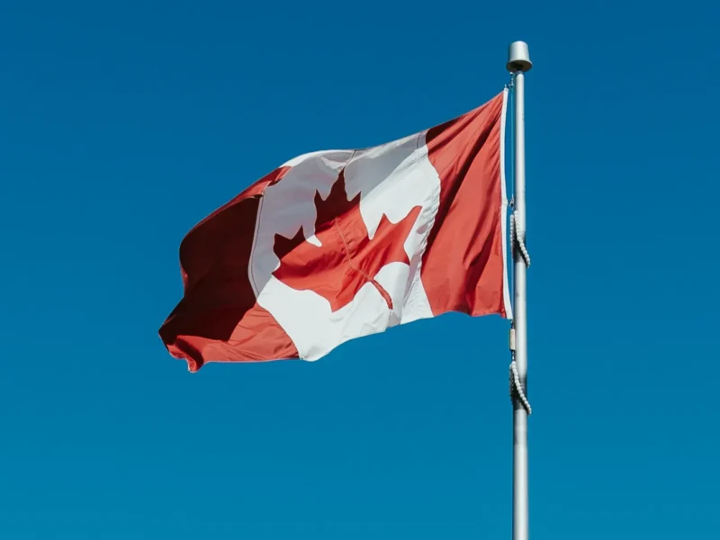 Large Canadian flag on a Ewing aluminium flagpole | The Flag Shop Large Canadian flag on a Ewing aluminium flagpole